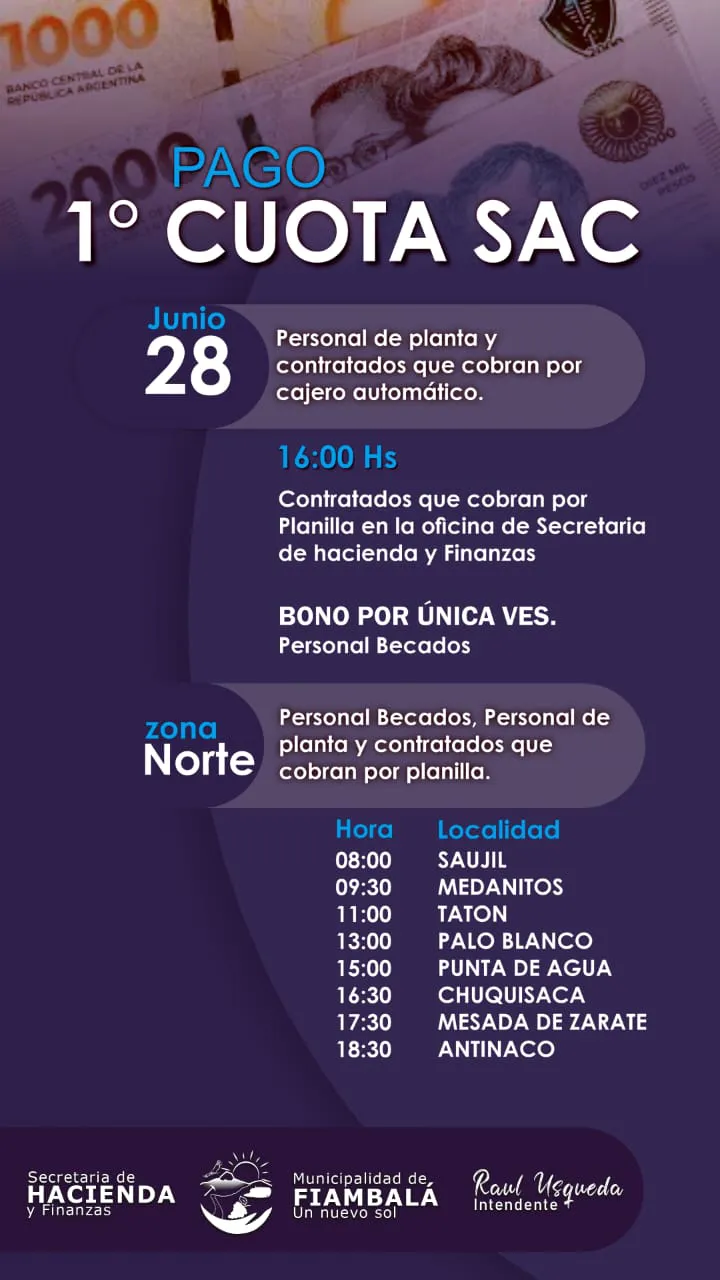 Pago Aguinaldo Municipales