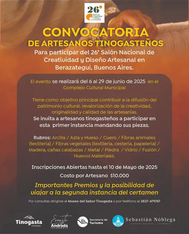 Convocatoria para Artesanos Tinogasteños