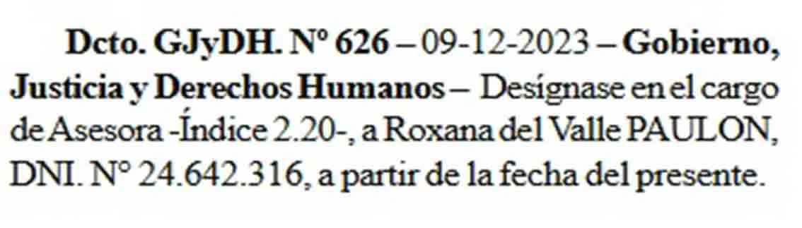 Nombramiento de Paulon