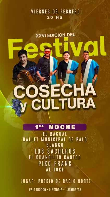 Cartelera Festival Cosecha y Cultura Palo Blanco - 01