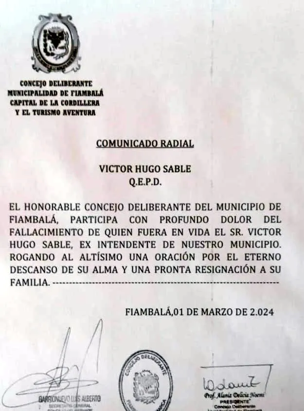 Fallecimiento de Victor Hugo Sable - 03