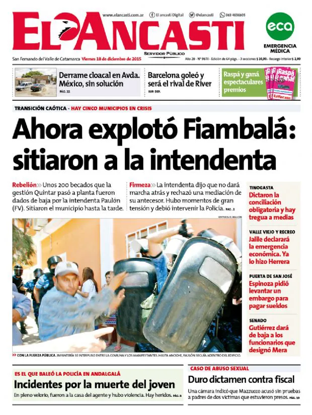 Tapa Diario El Ancasti