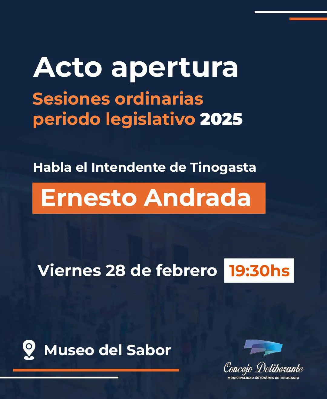 Invitacion Sesiones Ordinarias en Tinogasta