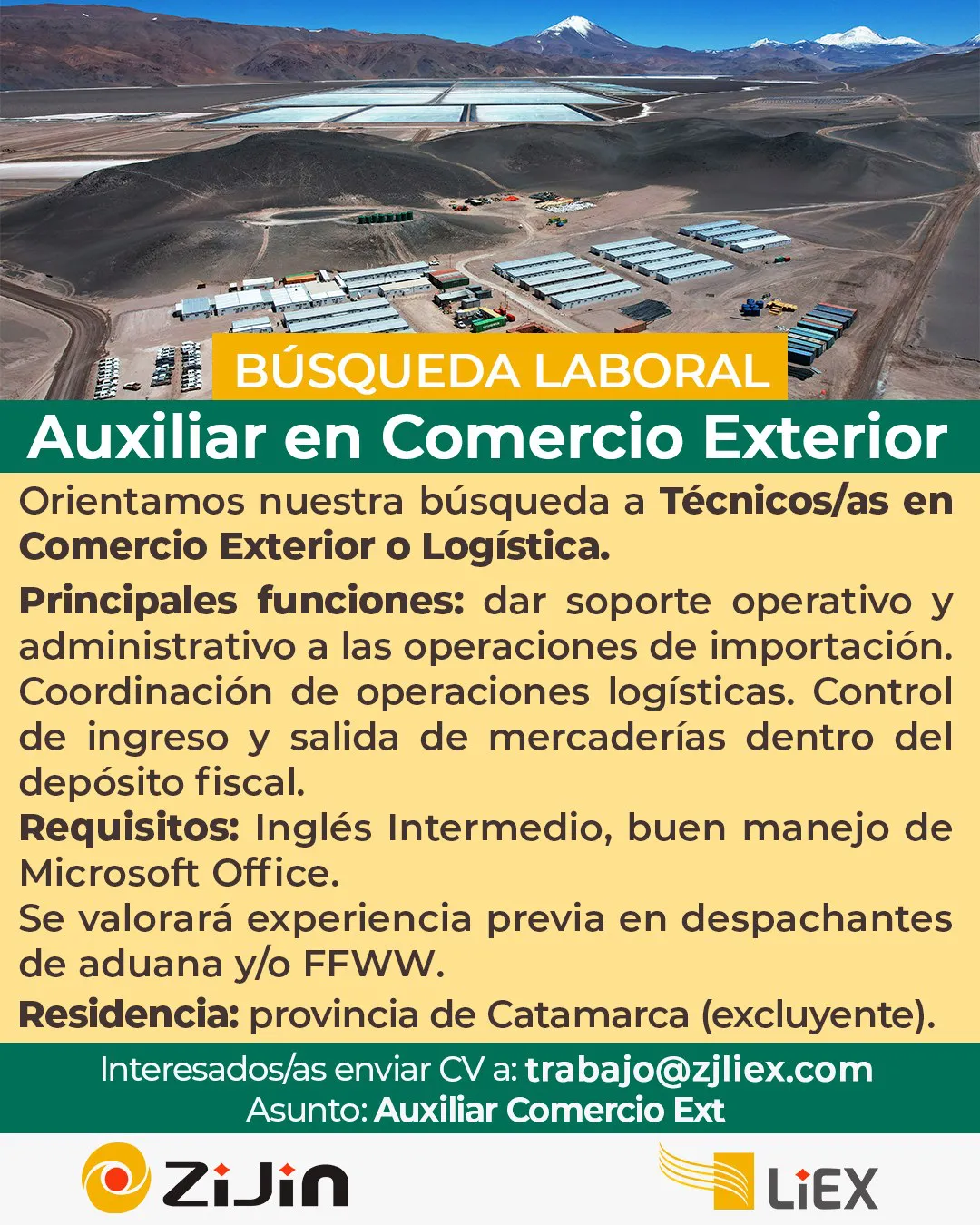 Busqueda Laboral - Auxiliar Comercio Exterior